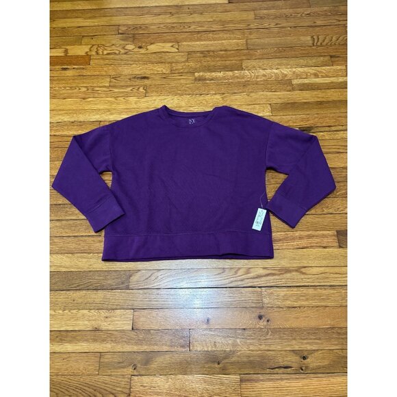 New York & Company Womens Sweatshirt Size Large Purple Crew Neck Pullover NWT - Picture 1 of 6